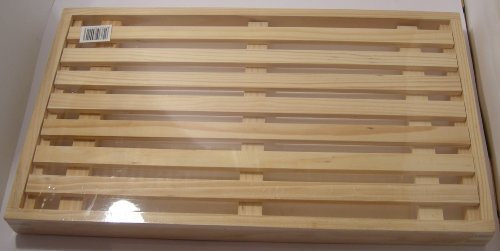 Tagliere - per pane - con vassoio raccoglibriciole - 40 cm x 22 cm x 3 cm