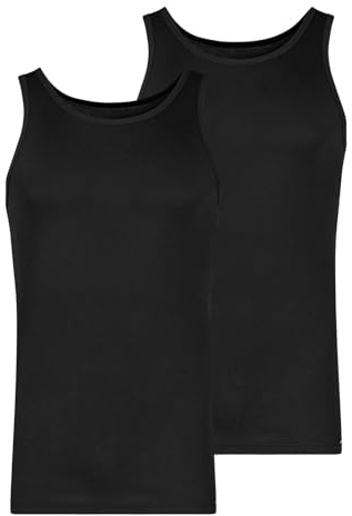 Skiny Men's Vest (Pack of 2) - Black - X-Large
