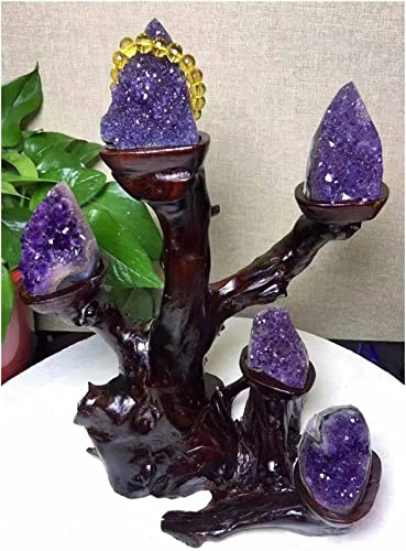 JCAKES Minerales Piedras Natural Amethyst Decoration Desmagnetización Ciudad Ciudad de Limpieza del Tesoro del Tesoro de la Olla Cava Cueva Feng Shui Cristal Piedras Decoración
