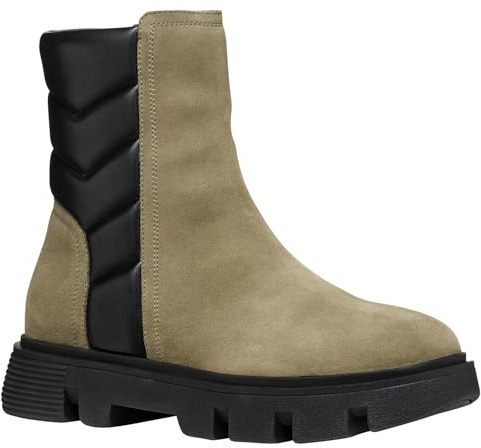 Geox Stivaletti D Vilde B Donna, Muschio Nero, 38 EU
