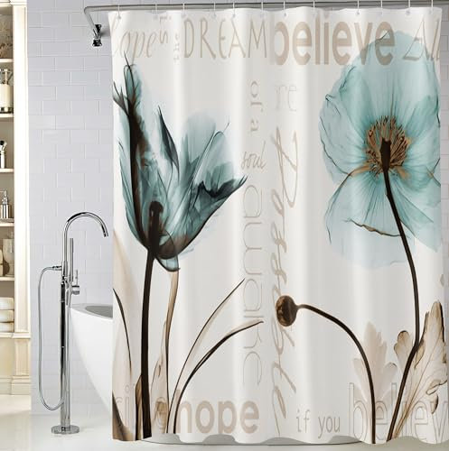 M&W DAS DESIGN Duschvorhang Shower Curtain Badewannenvorhang Badevorhang Anti Schimmel Waschbar Faltbar Schwer duschvorhang 180x200