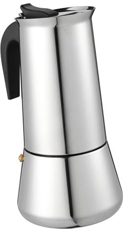 PHENOFICE Stainless Steel Espresso Maker for 12 People Sturdy Coffee Maker Heat-Resistant Handle for Stovetop Brewing