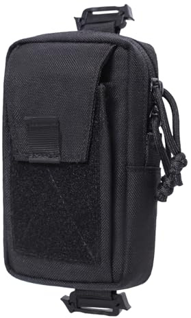 Mochila con Correa Frontal – Soporte para teléfono Inteligente, Bolsillo Multiusos con Cremallera | de Almacenamiento Ligera para artículos Esenciales, de Viaje al Aire Libre con Clip para