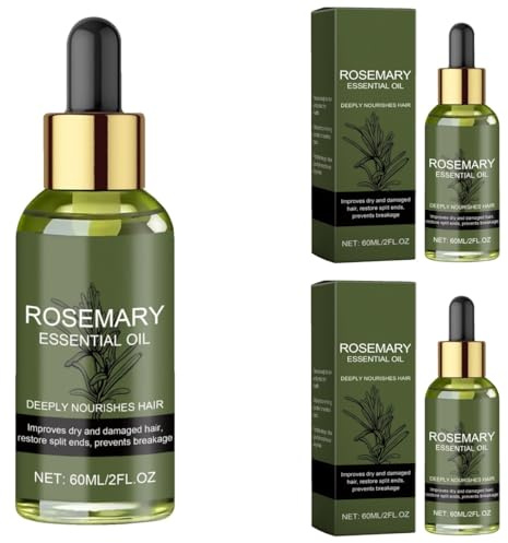 Rosemary Essentiall Oil - 60ml, Natural Hair Strengthening Oils for Men and Women,Strengthening Roots,Hydrating Dry Haiir & Promoting Healthy Shine