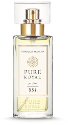 PURE ROYAL 851 Perfume Femenino 50 ml – Mandarina, Naranja & Toronja – Flor de Azahar & Albahaca – Sándalo Suave – Fragancia Cítrica Fresca 20%