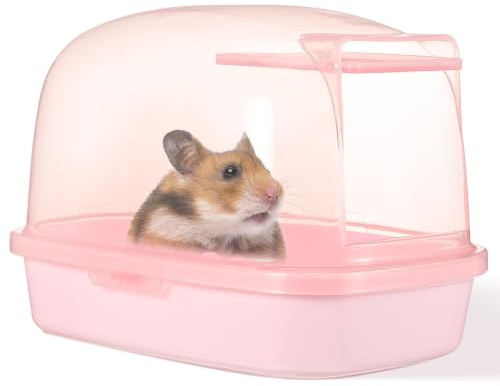 Abaodam Bac à Sable en Plastique pour Hamster et Chinchilla, Salle de Bain Hygiénique et Sanitaire, Design Simple et Élégant, pour Cage d'animaux