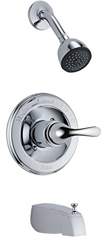 Delta Classic 13 Series 5-Setting Bathtub and Shower Faucet Set, Chrome Shower Head and Handle Set, Valve Trim Kit, Chrome T13220 (Valve Not Included)