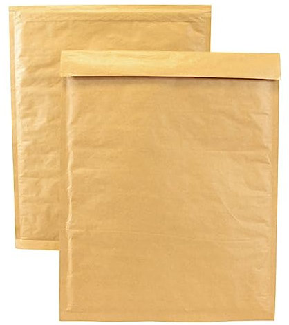 smiley pack 10 Luftpolstertaschen Luftpolsterumschläge Gr. K/10 Braun (370x480 mm) DIN A3+ C3 gepolsterte Briefumschläge Polsterversandtaschen Versandtaschen Luftpolsterversandtaschen gepolstert