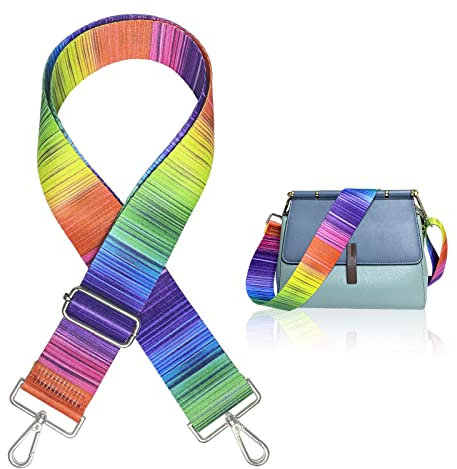 PANMAY Verstellbarer Schultergurt,5CM Breit Schulterriemen Taschengurt,Längenverstellbarer 75-135cm schultergurt für taschen für Schultertasche Tragetaschen und Handtaschen,Karabiner in Silber