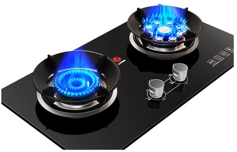 Cuisinière À Gaz À 2 Brûleurs 73 Cm, Brûleur Wok À Anneau De Feu À 9 Cavités, Cuisinière Indépendante De Camping En Plein Air, Avec Protection Contre Les Flammes, Support De Pot En Fonte Adapté À La C