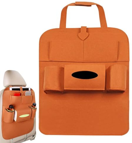 Rückenlehnenschutz für Kinder – Auto-Innentasche, multifunktionaler Rücksitz-Organizer | Rückenlehnenschutz aus Filz