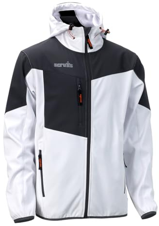 Scruffs Men's Worker Softshell Jacket White/Graphite - M