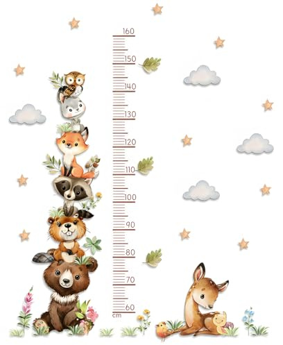 Messlatte Kinder, Kinder Messlatte Wandtattoo, Wandtattoo Kinderzimmer Junge, messlatte Für kinder, Größenmessung Dekoration, 30x90 cm 2 Stück