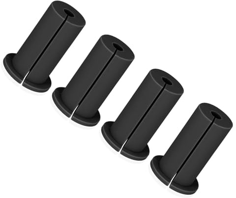 Hiraith 4PCS Gummikabel Vägggenomföring, 1 Ethernet-kabelgenomföring för Hem och Utomhus, Bra Kompatibilitet, Liten och Lätt, Breda Applikationer (Svart)