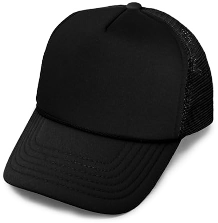 DALIX Kids Trucker Cap Mesh Hat Childrens Baseball Cap Black