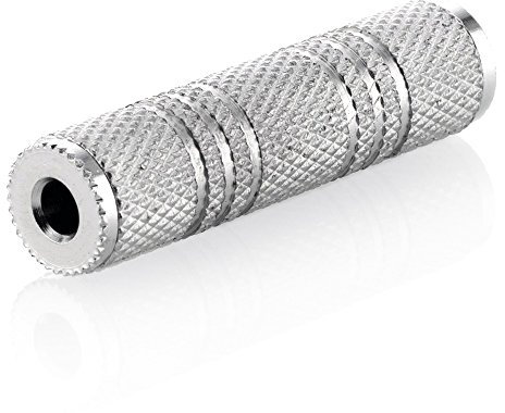 deleyCON 3,5mm Klinken-Buchse zu 3,5mm Klinken-Buchse - Audio Adapter Kupplung Metall Stereo