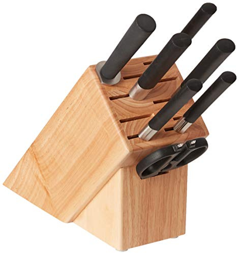 Shun Wasabi 8 Pc Block Set: Paring 4, Deba 4.25, Utility 6, Nakiri 6.5, Chef's 8, Honing Steel, Shears, and 11-Slot Block.