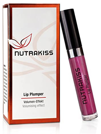 Nutrakiss Lip Plumper „Plum“ – Natürlicher Lip Booster mit Niacin (Vitamin B3) I Liquid Lipstick I Lippen Plumper I Lippenstift für volle Lippen I Made in Germany I 5ml