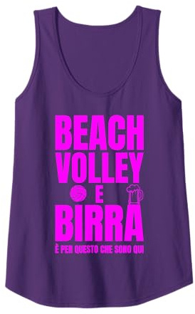 Donna Beach Volley Birra Divertente Canotta