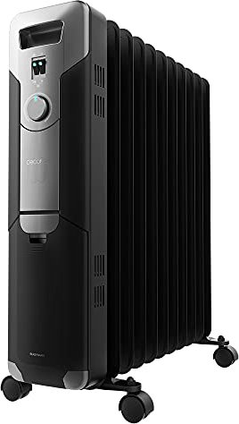 Cecotec Radiatore ad olio ReadyWarm 11000 Space Black. 11 Moduli, 2500 W di potenza, 3 livelli di potenza, Sistema EasyGo, Doppio sistema di sicurezza