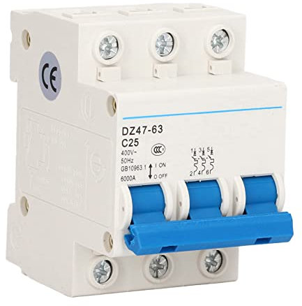 Leitungsschutzschalter DZ47-63 C25 3P 400 V 25 A Leistungsschalter DIN Schienenmontage für Beleuchtungsverteilungs systeme