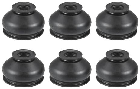A ABSOPRO Rotule de bras de direction universelle pour voiture avec protection contre la poussière en caoutchouc noir (lot de 6)