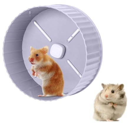 FineInno 6.7in Hamster Silent Wheel Quiet Hamster Wheel Hamster Exercise Wheel Small Animals Running Toys for Dwarf Mice,Rat,Gerbils, Hedgehog,Small Pet (Grey)