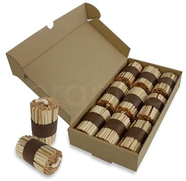 Floranica Feueranzünder 54 Stück Anzündholz Umweltfreundlicher Anmachholz Anzünder aus Holz und Wachs Brenndauer 20 min Grillanzünder Outdoor Survival Bushcraft Camping Ofenanzünder