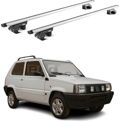 OMAC Barras de Techo Aluminio TÜV geprüft para Dacia Sandero Stepway 2010-2026 – para Barras Estándar – T Nut – MAX 90 kg – 2 Schlösser Plata