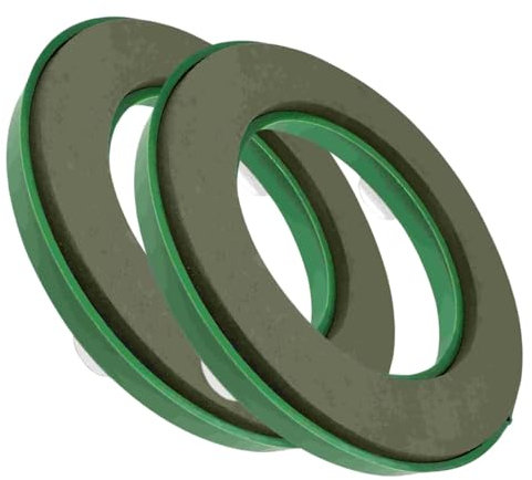 8 Inch Foam Wreath Ring Pack of 2 with Plastic Back | Durable Foam Circle Wreath Rings for Crafting, Floral Designs, and Wreath Making | Sturdy Plastic Backing for Long-Lasting Support.