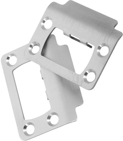 Abaodam 1 Ensemble Plaque de Renforcement Inoxydable pour Serrure de Porte Kit de Plaques Vis Longues Courtes pour Protection Optimale des Verrous