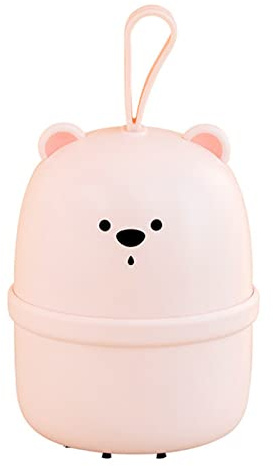 Mini spazzatrice da scrivania a forma di orso, compatta per la casa, l'ufficio e la camera dei bambini, pulitore portatile per tavoli con funzionamento silenzioso, ideale per studenti e genitori