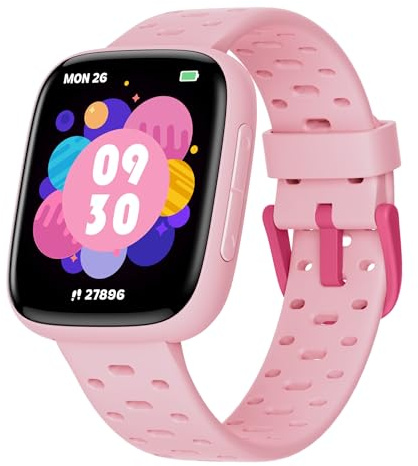 TICTIKY Fitness Tracker Orologio Bambini 6-16 - Senza APP, 1,83 Schermo AMOLED Orologio Intelligent con Contapassi, Monitoraggio Sonno/Frequenza Cardiaco, IP68 Impermeabile, smartwatch Per Ragazze