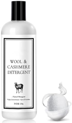 Cashmere & Wool Washing Detergent, Naturally Scented Laundry Detergent for Cashmere, Merino, Mohair & Wool Blends, Suitable for Hand Washing & Machines