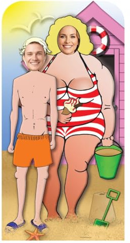 Star Cutouts SC134 Seaside Couple Stand in Cardboard Cut Out