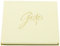 Rössler Papier 18781002124 - Gästebuch (192 weiße Seiten, 96 Blatt, 21 x 21 cm) ivory mit Stoffbezug und Goldfolie, gebunden, 1 Stück