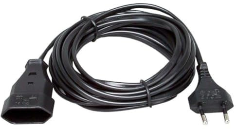 Kopp 145605092 Euro-Verlängerung 5 m, schwarz, 5m