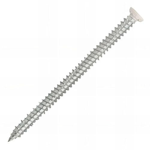 SCELL-IT, Boîte 100 Vis béton à fixation directe 7.5x72 mm, Tête fraisée blanc T30, Fixation directe dans le matériau support, Montage traversant sans tension grâce à son filetage