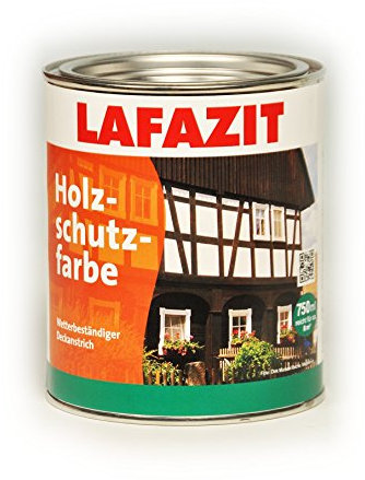 Holzschutzfarbe Lafazit Weiß, Schwarz, Grün, Rotbraun, Dunkelbraun, Beige, Schwedenrot Holzschutzmittel Holzfarbe Außenfarbe (2,5 L, Grün)