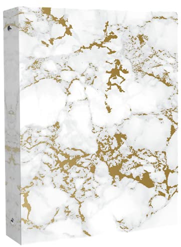 bloom daily planners 1-Inch 3 Ring Binder for School, Office, Home - Decorative 1” Binder Organizer for Standard Letter Size Paper (10 x 11.5”) - Gold Marble