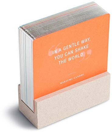 Compendium Weekly Reflections Card Set — 52 Inspiring Quotes, One Card for Each Week of the Year, Includes Desktop Display Stand