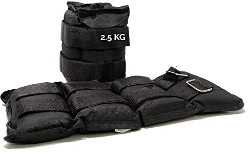 FFitness Wrist/Ankle Weights och handledsvikter (2 x 2,5 kg) med justerbart band | muskelförstärkande vikter crossfit, träning