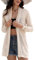 Gyabnw Cardigan Damen Sommer Dünne Strickjacke Langarm Leicht Bikini Cover up Open Front Sommerjacke Casual Beachwear Jacke Aprikose,XXL