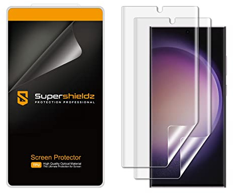 Supershieldz (2 Pack) Designed for Samsung (Galaxy S23 Ultra) Screen Protector, High Definition Clear Shield (TPU)