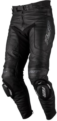 RST S1 Pantalon en Cuir de Moto pour Dames, Schwarz, L