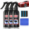 RoserRose 360ml Nano Spray, Nano Car Spray, Car Nano Kratzer Spray, High Protection Fast Coated Car Nano Spray, Car Coating Spray Mit 3 Handtücher, 3 Sprühköpfe und 3 Schwämme (3 Stück)