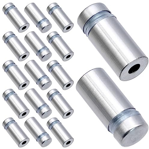 LPEPLL 20 fijaciones de separación, tornillos de montaje de letreros de 12 mm x 25 mm para carteleras, marcos de fotos, carteles de vidrio y carteles de exhibición, accesorios de montaje en pared