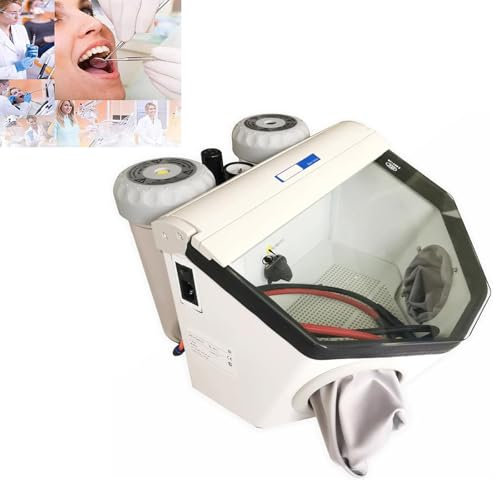 MObyat Dental Sandblaster, Double-Pen Fine Sand Blasting Machine with 2 Pen, Working Pressure: 1-8bar (14.5-116psi)/External Connection Pressure: 5-8bar (73-116psi), for Lab