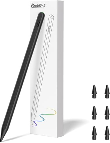 Pencil 2nd Generation for iPad 2018-2024 with Magnetic Wireless Charging Compatible with Apple iPad Pro 13”(M4)/12.9”/11”,iPad Air 6(M2)/5/4/3,iPad mini 7(A17 Pro)/6/5,iPad10/9/8/7/6 Black