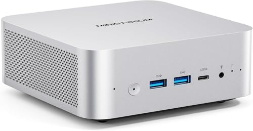 MINISFORUM AI X1-255 Mini PC Barebone with AMD Ryzen 7 255 (8C/16T, up to 4,9 GHz),HDMI/DP/USB4 (4K@120 Hz), Dual Speaker/DMIC,USB-A X 3, 2.5G LAN, Wi-Fi 7/BT5.4